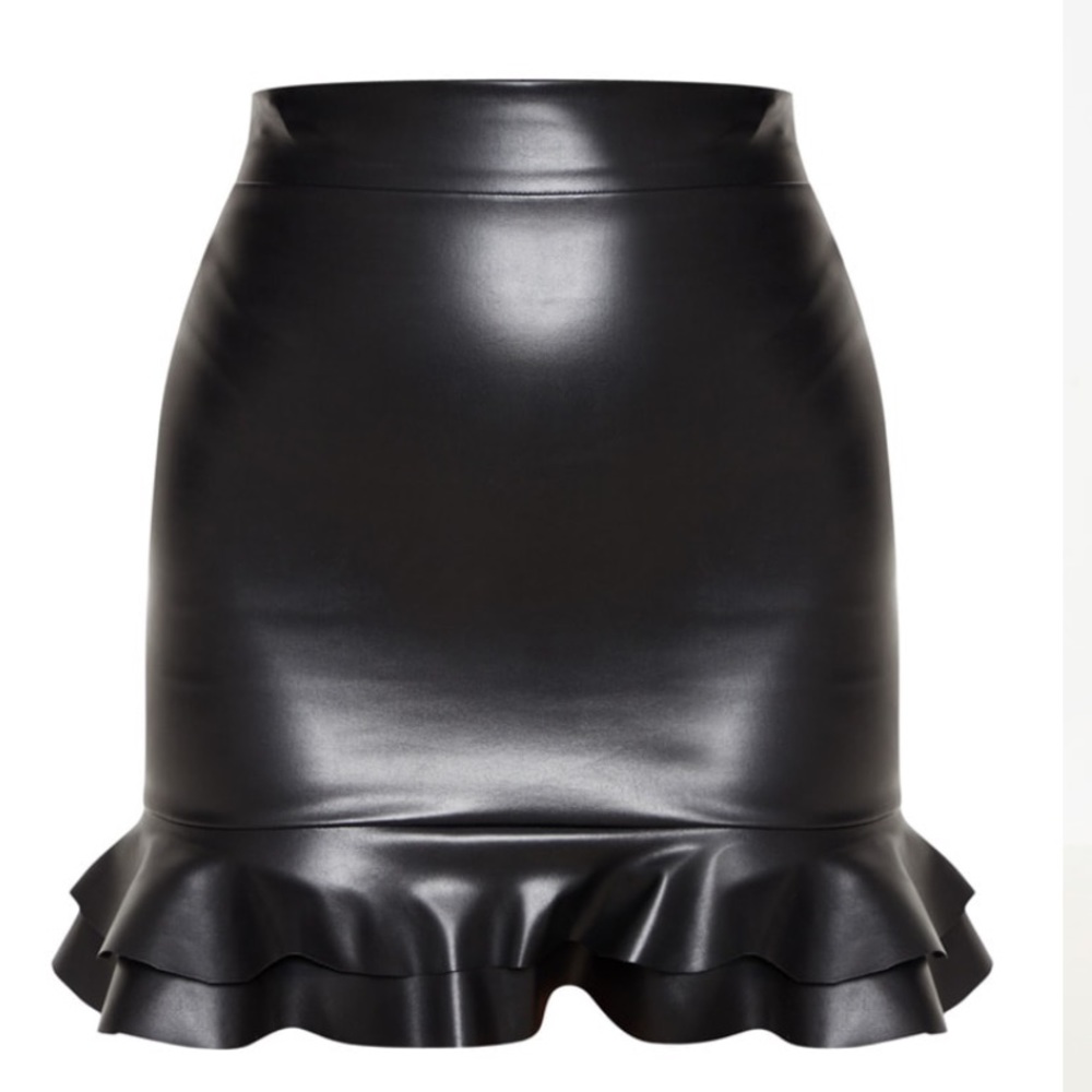 Faux Leather Mini Skirt